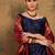 Navy Blue Semi-Stiched Weaving Work Banarasi Silk Lehenga Choli 