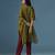 Green chanderi cotton plain kurta with pant