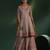 Pink silk embroidered sharara set