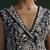 Blue satin embroidered top with plain dhoti