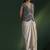 Blue satin embroidered top with plain dhoti