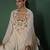 Ivory georgette embroidered co ord set