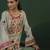 Grey tissue embroidered kurta & pant with potli