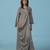 Grey chiffon embroidered gown
