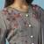 Grey chiffon embroidered gown