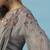 Grey chiffon embroidered gown