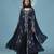 Blue georgette embroidered anarkali