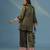 Green tissue embroidered kurta with pant