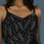 Black georgette embroidered gown