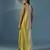 Yellow satin plain dress