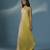 Yellow satin plain dress