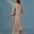 Gold chinon plain kurta with pant