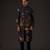 Black Floral Printed cotton nehru jacket