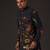 Black Floral Printed cotton nehru jacket