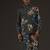 Grey Floral Printed cotton nehru jacket