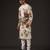 White Floral Printed cotton nehru jacket