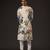 White Floral Printed cotton nehru jacket