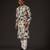White Floral Printed cotton kurta pajama