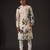 White Floral Printed cotton kurta pajama