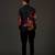 Black Floral Printed satin  shirt