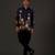 Indigo Floral Printed satin  shirt