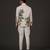 White Floral Printed satin  shirt