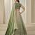 Olive Green Chinon Silk Lehenga Choli with Embroidered, Sequins, Thread and Zari Work
