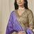 Violet Chinon Silk Lehenga Choli with Embroidered, Sequins, Thread and Zari Work