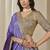 Violet Chinon Silk Lehenga Choli with Embroidered, Sequins, Thread and Zari Work