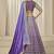 Violet Chinon Silk Lehenga Choli with Embroidered, Sequins, Thread and Zari Work