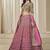 Hot Pink Chinon Silk Lehenga Choli with Embroidered, Sequins, Thread and Zari Work