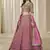 Hot Pink Chinon Silk Lehenga Choli with Embroidered, Sequins Work