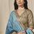 Firozi Chinon Silk Lehenga Choli with Embroidered, Sequins, Thread and Zari Work