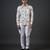 White animal printed satin  shirt