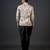 Beige floral printed satin  shirt
