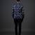 Blue animal printed satin  shirt