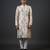White digital printed chanderi silk kurta pajama