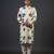 White floral printed chanderi silk kurta pajama