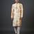 White floral printed chanderi silk kurta pajama