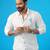 White soar embroided cotton shirt for mens