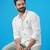 White soar embroided cotton shirt for mens