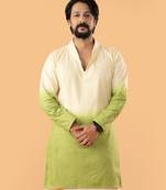 Ethnic ombre - green ombre kurta