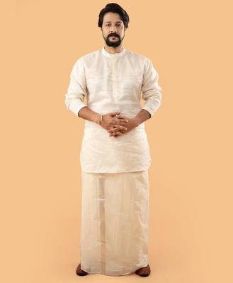 Silver sultan Kurta and mundu 1