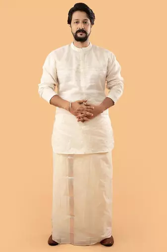 Silver sultan Kurta and mundu