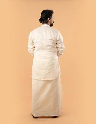 Silver sultan Kurta and mundu 3