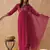 Pink embroidery vichitra silk aliya cut kurta set with organza dupatta