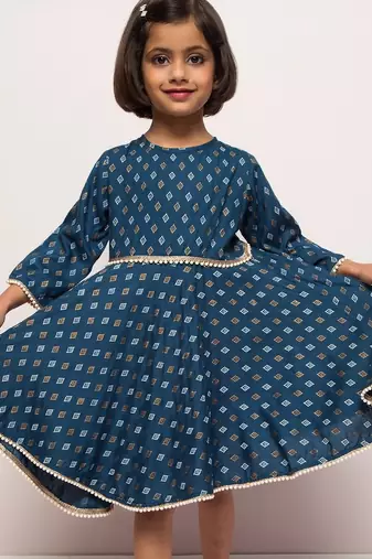 Charming rayon frock for little girls
