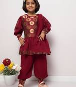 Designer frock with bottom and dupatta- 3 pcs set