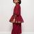 Designer frock with bottom and dupatta- 3 pcs set
