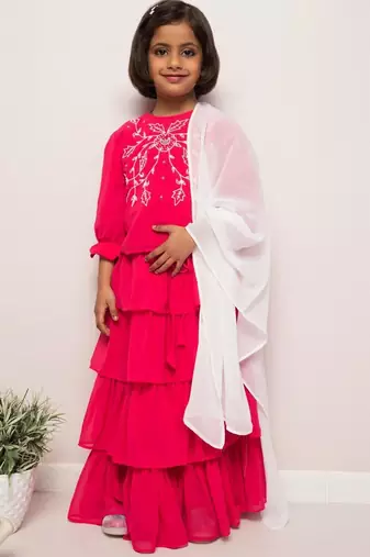 Ethereal elegance: handcrafted georgette 3-piece set